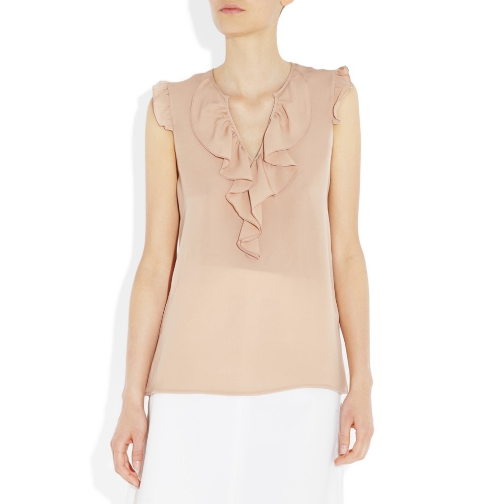 Theory Nalena Encase Ruffle Top